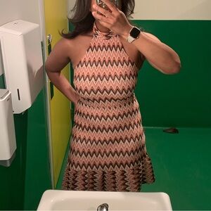 Donna Morgan Pink Sleeveless Knee-Length Dress